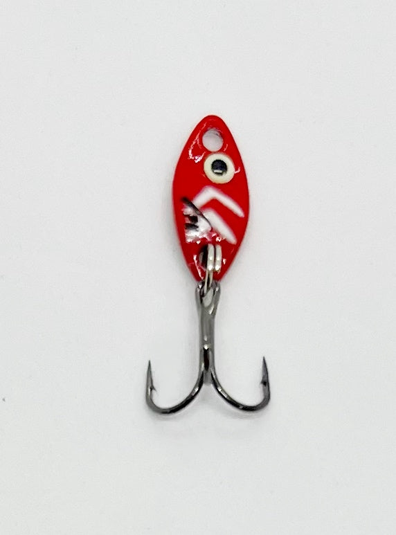 Tungsten 1/32 oz. - PK Predator Flash Fishing Spoon - Red Glow / 1/32oz  Micro Spoon