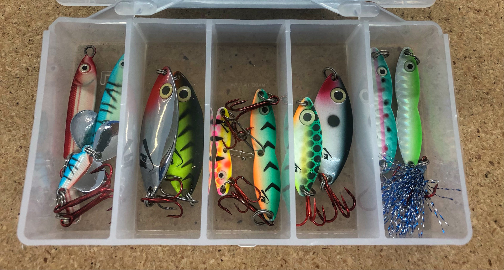PK Ice Fishing Spoon Kits - Bulk Discount Spoons 1/8oz