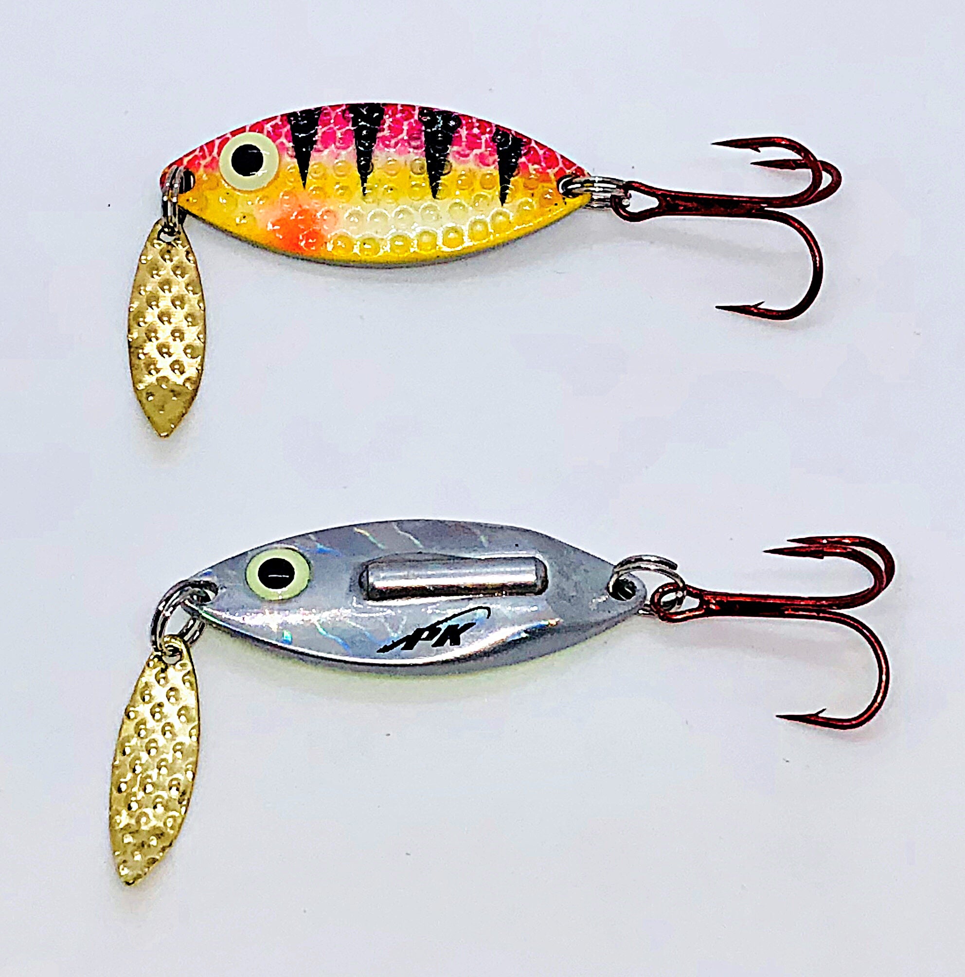 Pk Lures Rattling Spoon Red Tiger Glow; 1/4 oz.