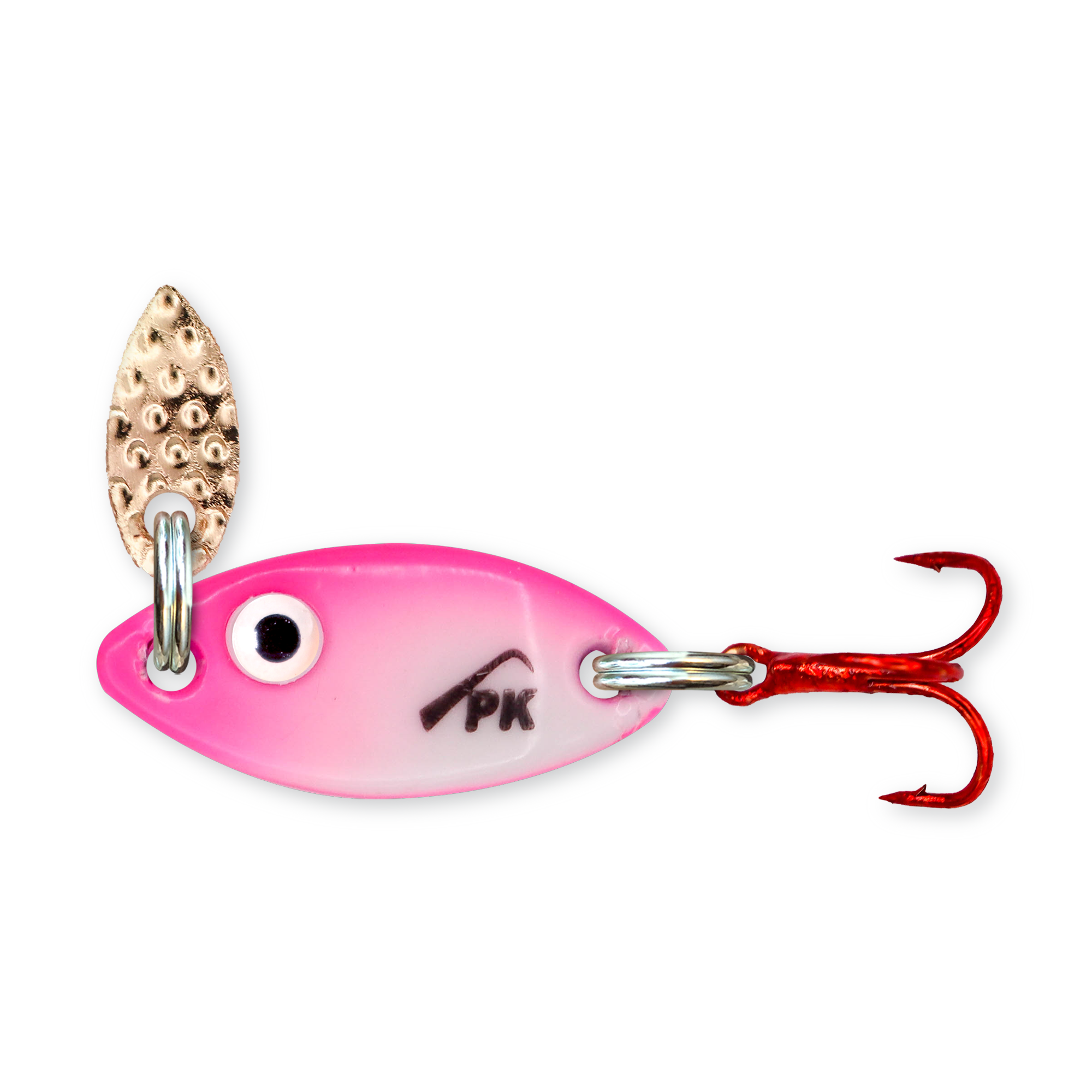 Tungsten 1/16 oz. - PK Predator Flash Fishing Spoon - Pink Pearl Glow /  1/16oz