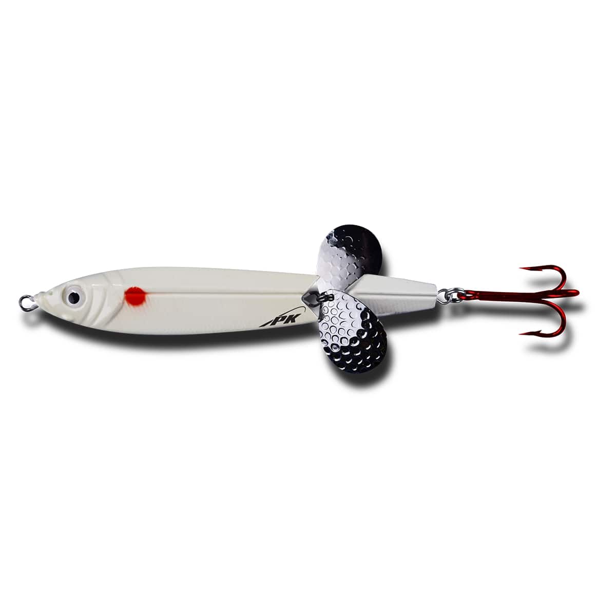 Pk Lures Panic Spoon Color Red Dot Glow Weight 1/2 oz