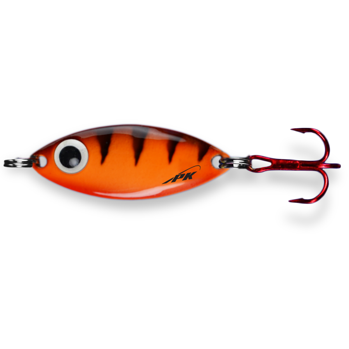 Clam Rattlin PT Spoon 1/4 oz - Orange Glow - Ice Fishing Lure